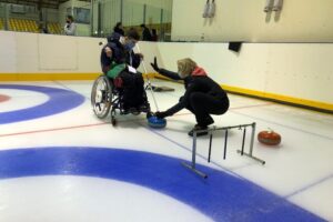 Curling in wheelchair